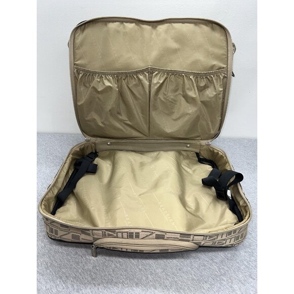 Kenneth Cole Reaction Beige 17" Under seat Rolling Carry On Laptop Bag Wheels - Picture 13 of 16